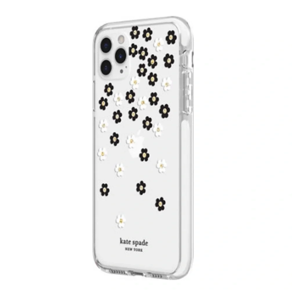 KATE SPADE • Defensive Hardshell Case for Apple iPhone 11 Pro Max Black Flowers